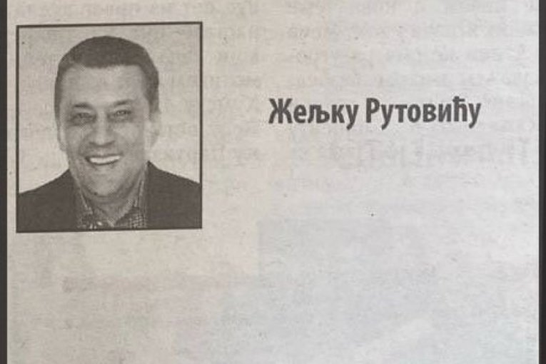 Čitulja Željku Rutoviću
