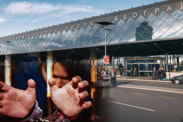 KINEZ POLNO UZNEMIRAVAO ŽENE NA AERODROMU "NIKOLA TESLA"! Snimile ga kamere video-nadzora!