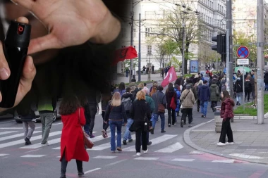 INDICENT NA PROTESTU U BEOGRADU! Blokader poprskao čoveka biber sprejom!