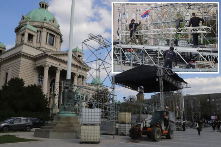 JOŠ SAMO MALO I SVE JE SPREMNO ZA 12. APRIL! Pogledajte kako izgledaju BINE u centru Beograda - ovde će se ispisati istorija! (FOTO/VIDEO)