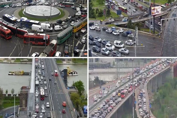 KOLAPS U BEOGRADU! Krkljanac u centru grada, na Slaviji sve stoji, a ovaj deo grada zabiđite kako znate i umete! (FOTO)