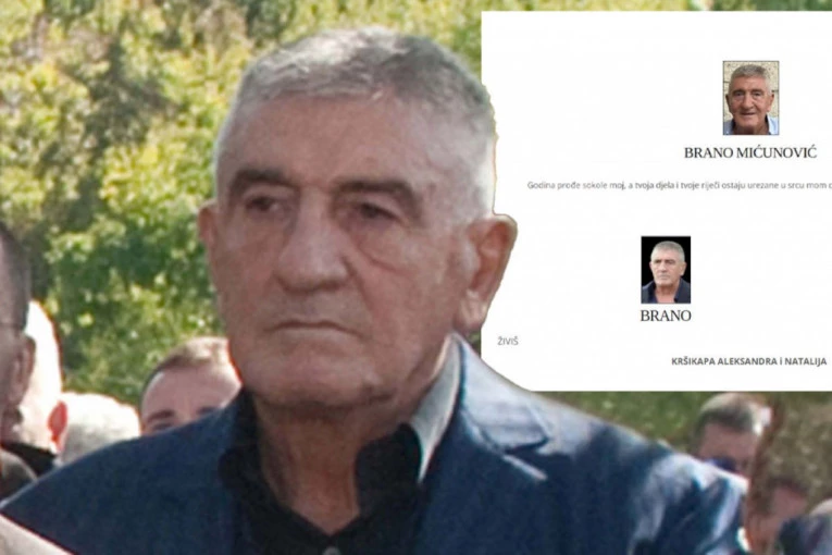 "PONOSNA JE CRNA GORA ŠTO TE JE IMALA ZA SVOG SINA I VITEZA"! Godišnji pomen Brani Mićunoviću!