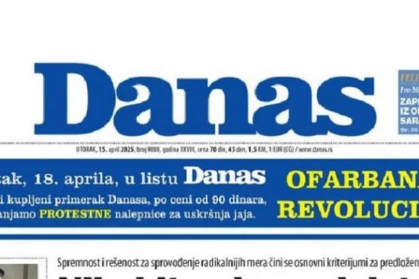 SPRDAJU SE S PRAZNIKOM! Opozicioni medij u svom listu koristi Vaskrs kako bi poklanjao PROTESTNE NALEPNICE! (FOTO)