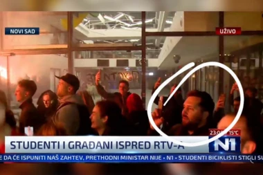 MEĐU STUDENTIMA BLOKADERIMA RTV-a I OPOZICIONI POLITIČAR I PROFESIONALNI DEMONSTRANT - MIRAN POGAČAR! (FOTO)