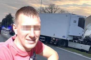 SAZNAJEMO! OVO JE NASTRADALI MOMAK U ČELAREVU! Vozio komšinicu, preticao, pa udario direktno u kamion! (FOTO)
