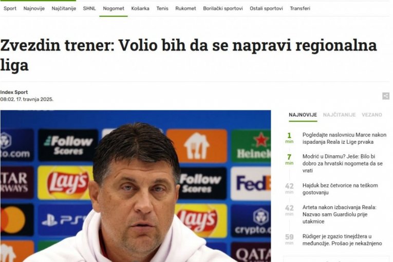 Hrvatski mediji veliku pažnju poklanjaju izjavi Vladana Milojevića