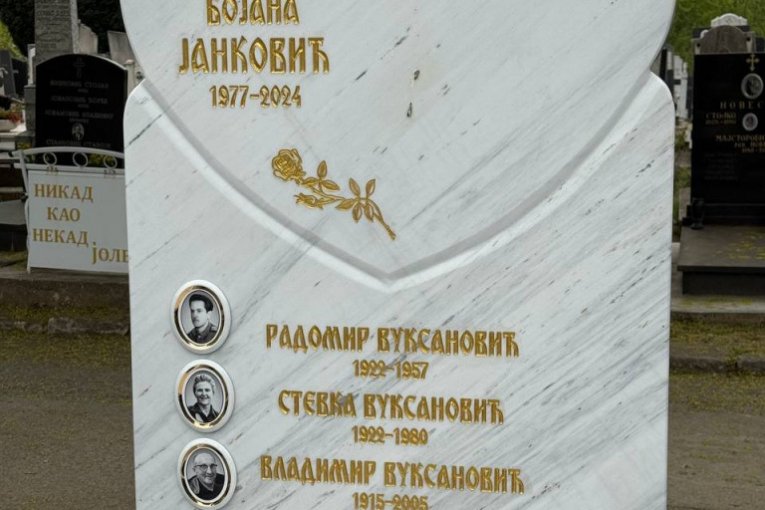 Bojana Janković spomenik Novo groblje Beograd voditeljka Pink