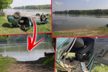 SA OVOG PUTA JE BRANIMIR SLETEO U SAVU! Dao pun gas, nije mu bilo spasa: IZVUKLI GA ZAJEDNO SA AUTOMOBILOM! (FOTO+VIDEO)