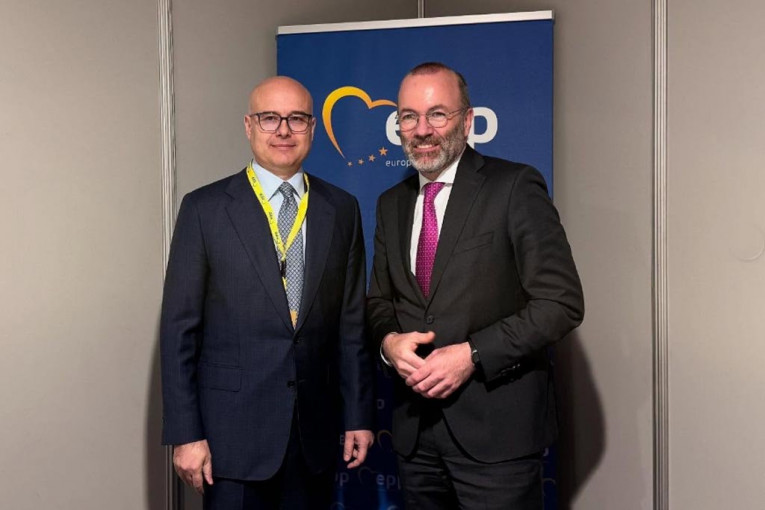 OTVOREN I VRLO VAŽAN SASTANAK Lider SNS Miloš Vučević razgovarao s Veberom, novim - starim predsednikom Evropske narodne partije: Detaljno sam obrazložio stav Srbije o EU