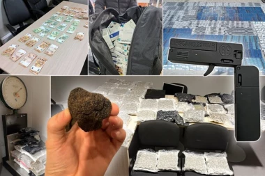 UHAPŠENE DVE OSOBE: Oduzeto oružje, droga i novac