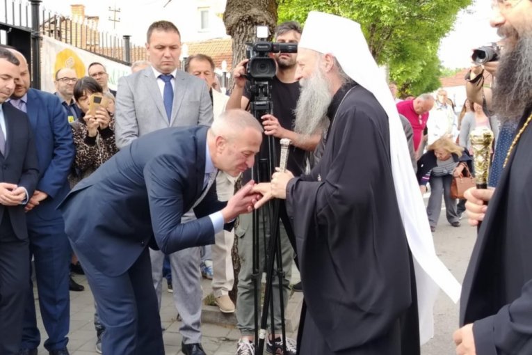 PREDSEDNIK OPŠTINE KNJAŽEVAC MILAN ÐOKIĆ DOČEKAO PATRIJARHA