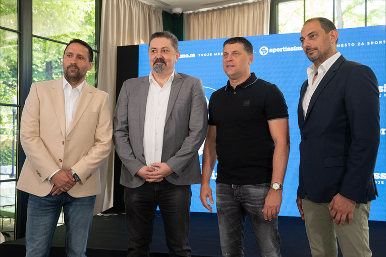 Dražen Ostojić, direktor Sportissima, Saša Milovanović, generalni direktor Medijske mreže, Vladan Milojević, trener Crvene zvezde, Milan Lađević, izvršni direktor Medijske mreže