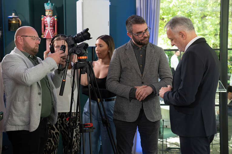 Katarina Živković, Aleksa Radosavljević i Zoran Gajić (ministar sporta)