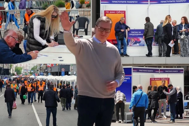 NA TRGU U NIŠU ZASVIRALI TRUBAČI! Građani igraju i pevaju, atmosfera uoči mitinga na nivou - Stigli i visoki funkcioneri SNS! (VIDEO)