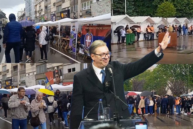 NI KIŠA IM NE MOŽE NIŠTA! SRBIJA NE POSUSTAJE! Građani sa kišobranima i kabanicama pristižu na SABOR! (VIDEO)