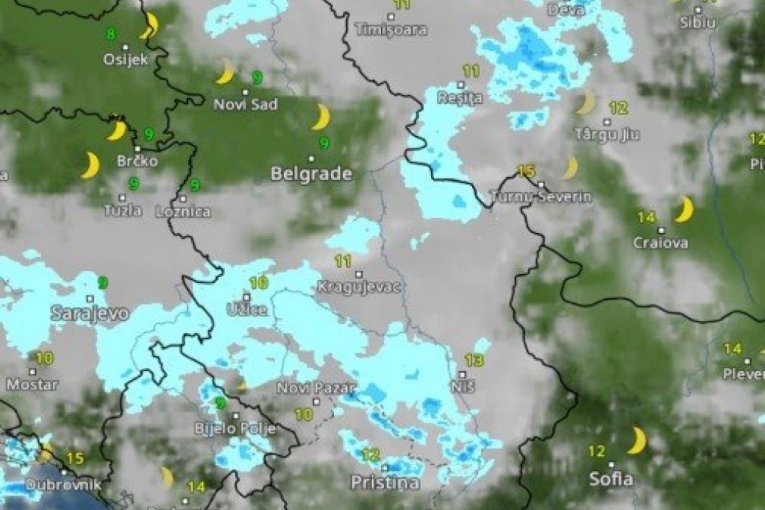 Vreme u 3 sata posle ponoći
