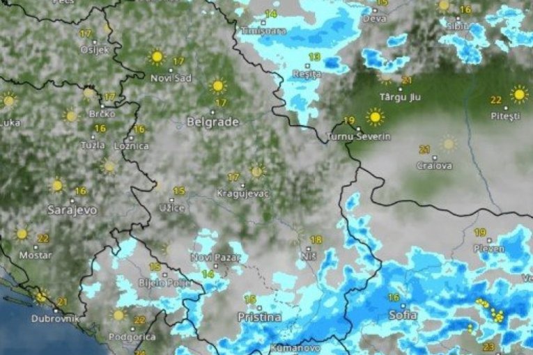 Vreme sutra u 14 sati
