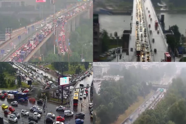 NEVREME NAPRAVILO HAOS U BEOGRADU! Cela prestonica pod vodom, grad tukao gotovo sve delove, veliki broj vozila oštećen...! NA AUTO-PUTU VODA DO KOLENA (VIDEO/FOTO)