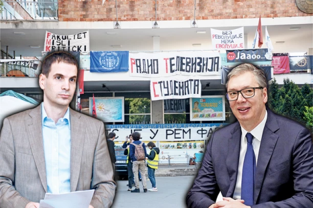 PREDSEDNIK NOVOG DSS OPLEO PO STUDENTIMA-FOTELJAŠIMA! Blokaderi razbili opoziciju!