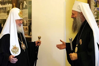 PATRIJARH PORFIRIJE ČESTITAO IMENDAN PATRIJARHU KIRILU: Bratske veze sa Rusijom postaju sve dublje