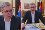 ZAJEDNO SVE MOŽEMO! Predsednik Vučić poručio građanima uz sardinu i luk: "Srbiju niko ne može da pobedi!" (VIDEO)