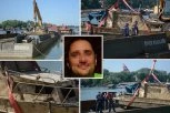 ČAMAC JE IZVAĐEN U SVIM TEHNIČNIM USLOVIMA, SA RONIOCIMA I DIZALICOM! Evo kako je izgledalo spasavanje potonulog broda u Savi! (VIDEO)