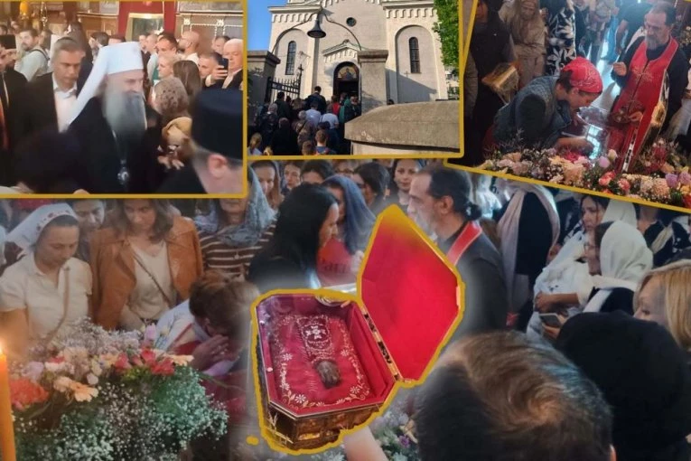 SVETI SAVA PONOVO U BEOGRADU NAKON VEKOVA: Svečano dočekan deo moštiju prvog srpskog arhiepiskopa - ruka koja blagosilja narod (VIDEO)