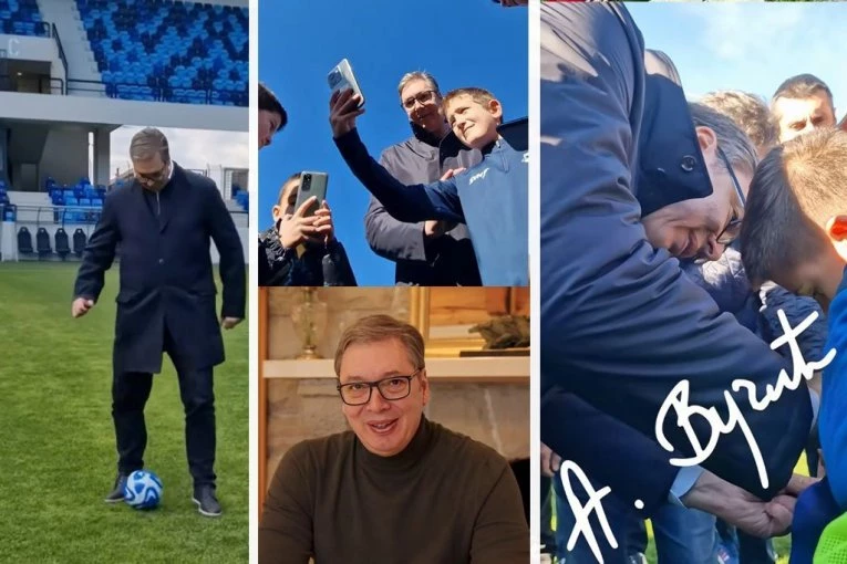 "SELEKTOR NEKA RAZMISLI" Vučić pokazao fudbalsko umeće na Lagatoru, pa se obratio Piksiju (VIDEO)