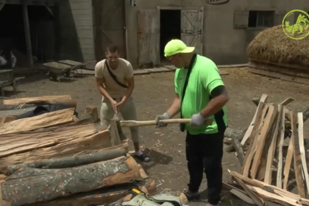 NE ZNA ŠTA ĆE OD DOSADE! Kristijan Golubović uzeo SEKIRU u ruke, pa URADIO OVO! (VIDEO)