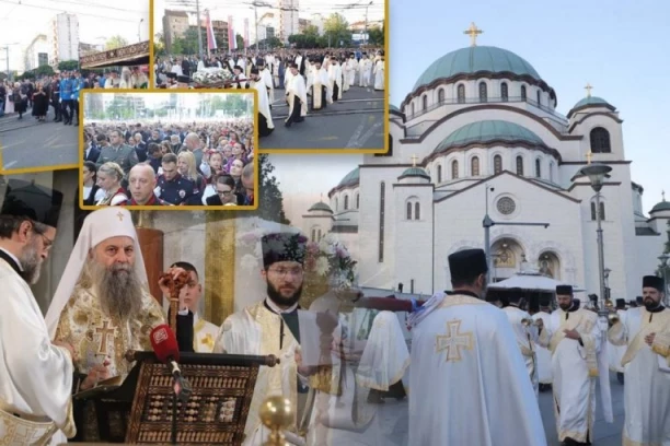 BEOGRAD JE OSVEŠTAN – HILJADE VERNIKA NA SVETOSAVSKOJ LITIJI: Sveti Sava ponovo u prestonom gradu sa svojim narodom (VIDEO)