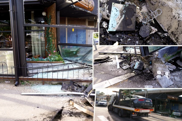 PRVE SLIKE UŽASA NA DORĆOLU! Tinejdžerka uletela automobilom u poznati  restoran! VIŠE POVREĐENIH! (FOTO)