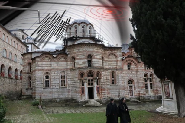 ZBOG ZEMLJOTRESA NA SVETOJ GORI VLADA PANIKA! Monasi u strahu napustili hram, sve se ljuljalo, predmeti su padali! (VIDEO)