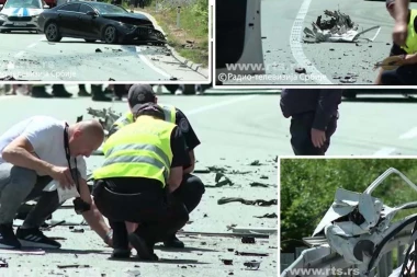 PRVE SLIKE SA MESTA NESREĆE U CRNOJ GORI! Poginule dve osobe iz Srbije, teško povređeno i dete (13)! Automobili potpuno smrskani, put blokiran!