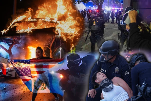 POLICIJSKI ČAS U LOS ANĐELESU! Potpuni haos nakon demonstracija - oglasio se i Tramp!