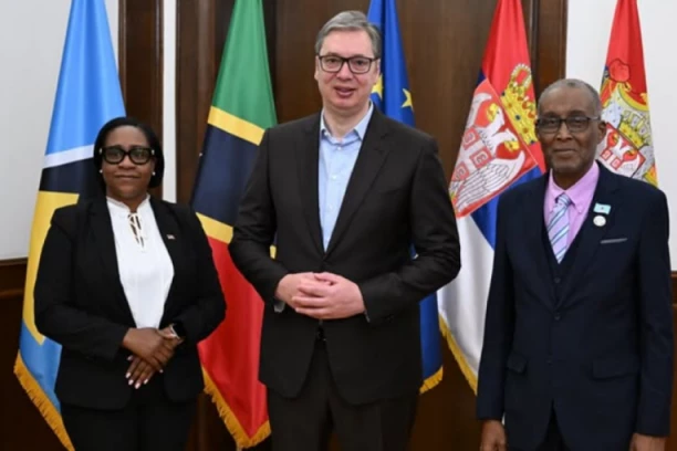 "ZAHVALIO SAM NA ODLUCI DA POVUKU PRIZNANJE TZV. DRŽAVE KOSOVO!" Vučić se sastao s predsednicom Parlamenta Federacije Svetog Kristofera i Nevisa i ministrom Svete Lucije! (FOTO)