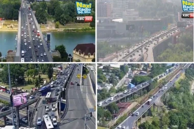 KOLAPS U OVIM DELOVIMA BEOGRADA! Stvorene kilometarske kolone, vozila mile (FOTO)