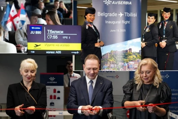 ZA MANJE OD 3 SATA OD BEOGRADA DO TBILISIJA! Prvi avion Er Srbije dočekan je u glavnom gradu Gruzije - EVO KADA ĆE NOVA LINIJA SAOBRAĆATI!