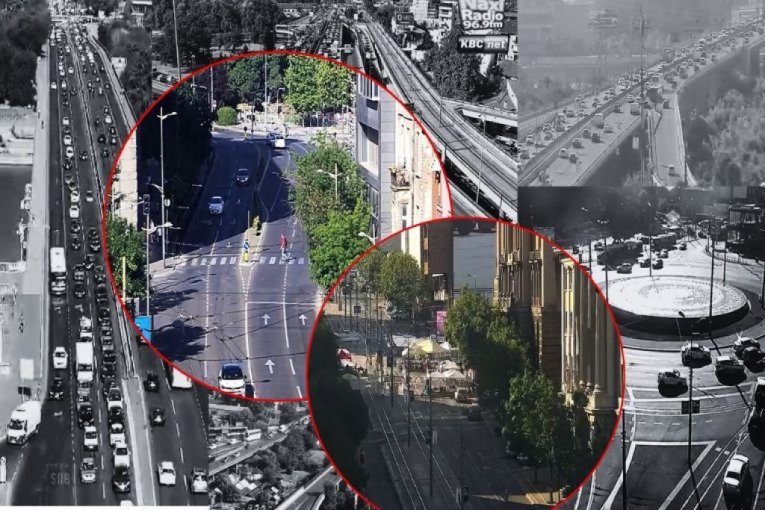 BLOKADERI NASTAVLJAJU SA TEROROM! Ogromne gužve u saobraćaju na ulicama Beograda zbog hira šake ljudi na raskrsnici Kneza Miloša i Nemanjine (FOTO)