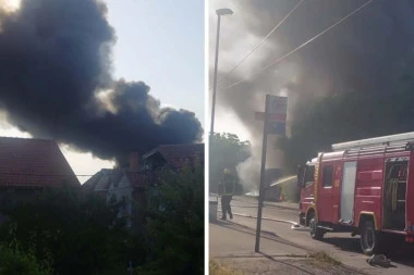 PRVI SNIMCI STRAVIČNOG POŽARA U KOTEŽU! Zapalio se auto-otpad, odjekuju ekspozije, od vatre i dima se ništa ne vidi! (VIDEO/FOTO)