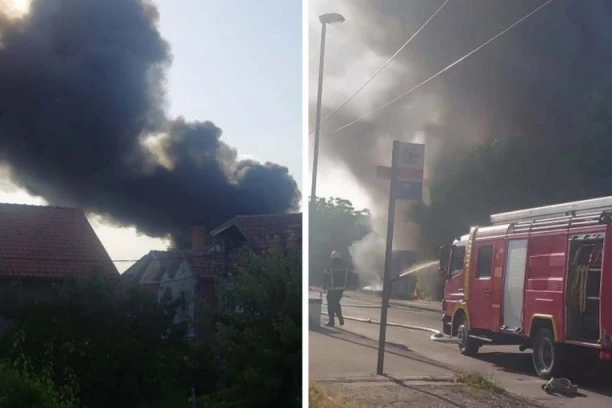 PRVI SNIMCI STRAVIČNOG POŽARA U KOTEŽU! Zapalio se auto-otpad, odjekuju ekspozije, od vatre i dima se ništa ne vidi! (VIDEO/FOTO)