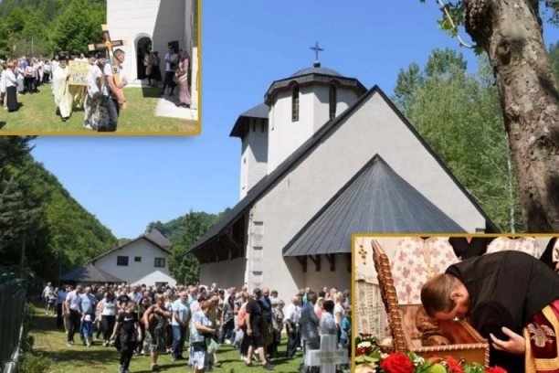 SUZE, TIŠINA I CRKVENA ZVONA: Verni narod dočekao mošti mučenika na tradicionalnom saboru u svetinji u srcu Krajine