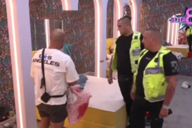 POPLAVA U KUĆI "ODABRANIH": Luki popustile kočnice, pa SKOČIO na takmičara "Elite" - obezbeđenje odmah reagovalo!