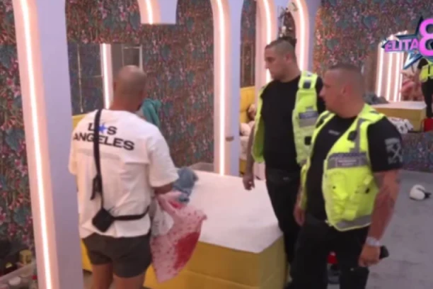 POPLAVA U KUĆI "ODABRANIH": Luki popustile kočnice, pa SKOČIO na takmičara "Elite" - obezbeđenje odmah reagovalo!