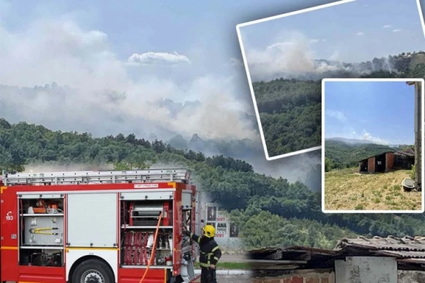 VELIKI POŽAR KOD ČAČKA KOJI SE BRZO ŠIRI! Meštani u strahu - VATROGASCI NA LICU MESTA! (FOTO)