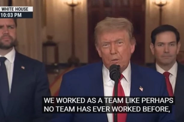 "UNIŠTILI SMO IM KLJUČNE OBJEKTE ZA NUKLEARNA POSTROJENJA": Evo šta je tačno rekao Tramp posle napada Amerike na Iran (VIDEO)