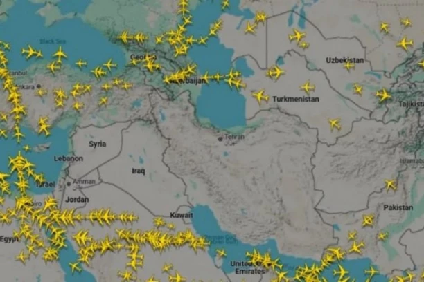 ODSEČENI OD SVETA! Evo kako danas izgleda nebo iznad Bliskog istoka, gde su nestali avioni? (FOTO)