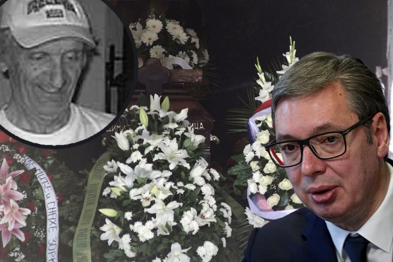 VUČIĆ SE OPROSTIO OD OCA ISIDORE BJELICE! Predsednik Srbije odao poslednju počast Dimitriju! (VIDEO)