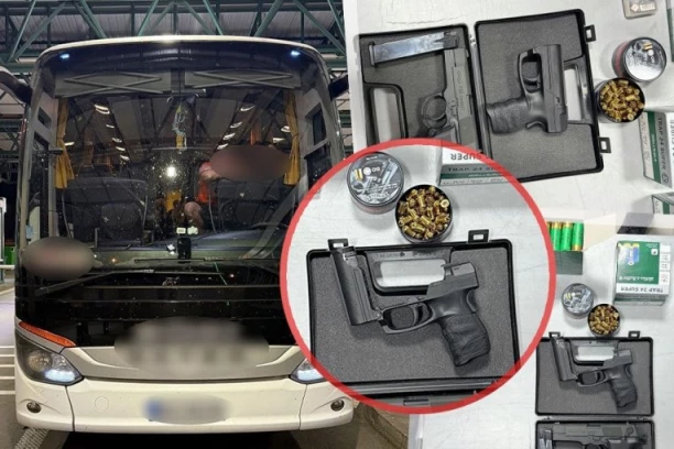 PUTNIK U TORBI NOSIO ČITAV ARSENAL ORUŽJA! Carinici se šokirali kada su zaustavili autobus na Horgošu! (FOTO)