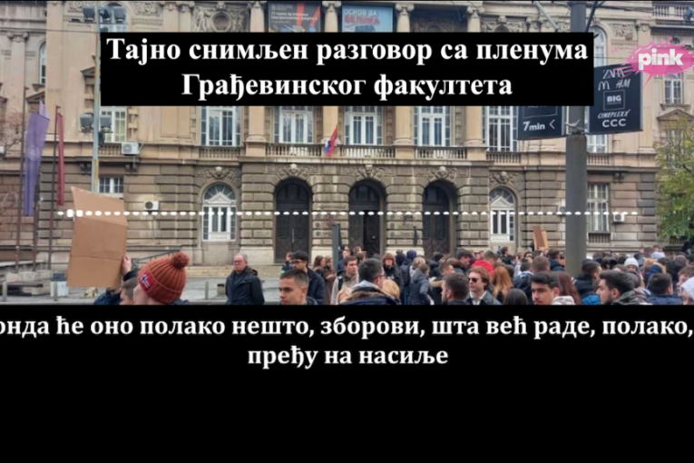 NA GRAĐEVINSKOM FAKULTETU PRIPREMALI NAPAD NA DRŽAVU! Tužilaštvo traži pritvor za osam blokadera!