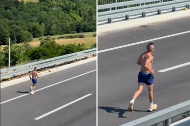 NESVAKIDAŠNJA PROVERA RADOVA! Direktor "Puteva Srbije" pretrčao 12 kilometara novoizgrađenog auto-puta (VIDEO)